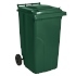 Бак мусорный на колёсах 240л зеленый (1050*715*585 мм) Алеана