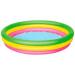 Бассейн детский 3 кольца, круглый, надувное дно, 211л, 152-30 см Bestway, ремкомплект, в кульке