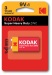 Батарейка крона 9V сольова Kodak (1шт на блістері)