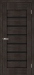 Двери Лагуна ПВХ 2000*700 мм венге + черное стекло