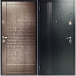 Двері брон. 960*70 метал/МДФ накл. ліві вулиця Грац Грей темний кипарис