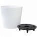 Горщик для квітів "Ф'южн" низький білий (D-12; H-11см) Алеана