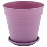 Горшок цветочный с подставкой "Глория" фиолетовый (11*10,2 см, 0,6л) Алеана