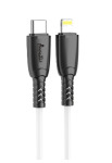 Кабель USB Avantis AC-88CL Silicone PD Type-c to Lightning 27W data cable Black/white