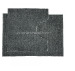 Коврик в ванную комнату двойка "Ананас" (50*80+50*50 см) тёпло-серый
