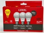 Лампа світлодіодна A60 10W Multipack*3шт (аналог 100W) E27 4000 (нейтральне світло) Luxel (ECO)