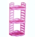 Полка для ванной угловая ROSA 3-x ярусная (розовая)