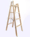 Стремянка деревянная 4 ступеньки, широкие ступеньки, двусторонняя, высота 1,2 м
