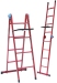 Стремянка-лестница двухсторонняя универсальная 2*4 ступ. (1,07м - 2,5м) + грузовой столик (до 40 кг)