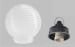 Світильник підвісний (прозорий) НСП 03-60 з плафоном А-85 Куля ребриста прозора (під ек, плафон пластик ударостійкий)