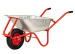 Тачка строительная одноколесная 100л /180 кг Formula1 КВІТКА PRO оцинкованная, рама сплошная красная (колесо пневмат. 380 мм, 4х8)
