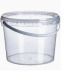 Відро 2,3 л під засолку та мед пластмасове з пласт.дужкою прозоре (бій не обмінюється)
