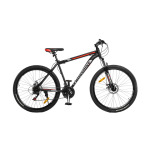 Велосипед 27,5 Cross Bike Storm, рама сталь 19,5, 21 швидкість, дискові гальма, чорно-червоний (без щитків)  у коробці