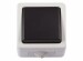 Вимикач 1-клавішний зовнішній сірий IP54 Luxel Debut