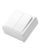 Вимикач 2-клавішний зовн. білий Luxel Miniature