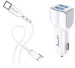Зарядний пристрій автомобільний Avantis A910 2,4A (2 USB port) + Type-C cable White