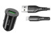 Зарядний пристрій автомобільний Avantis A915 QC 3.0/18W+ Iphone cable 3A Black
