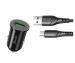 Зарядний пристрій автомобільний Avantis A915 QC 3.0/18W+ micro cable 3A Black